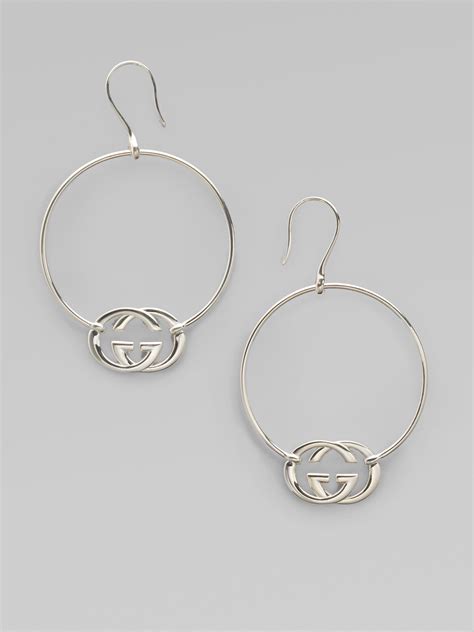 gucci earrings silver|Gucci sterling silver earrings.